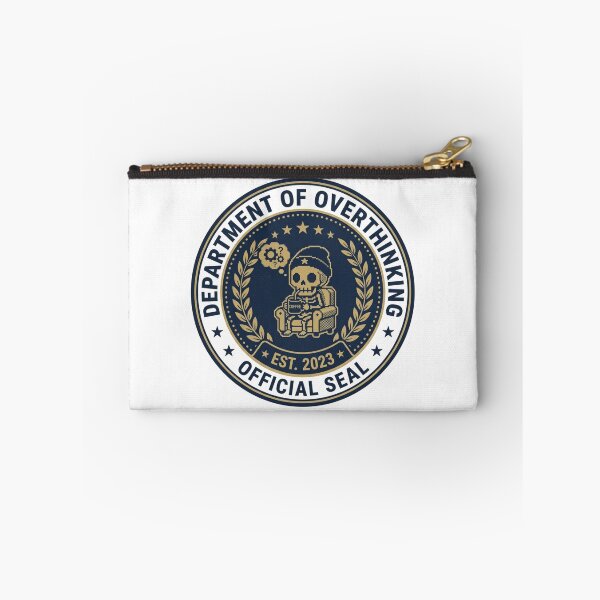 Item preview, Department Of Overthinking Skeleton Seal Emblem designed and sold by CosyCush.