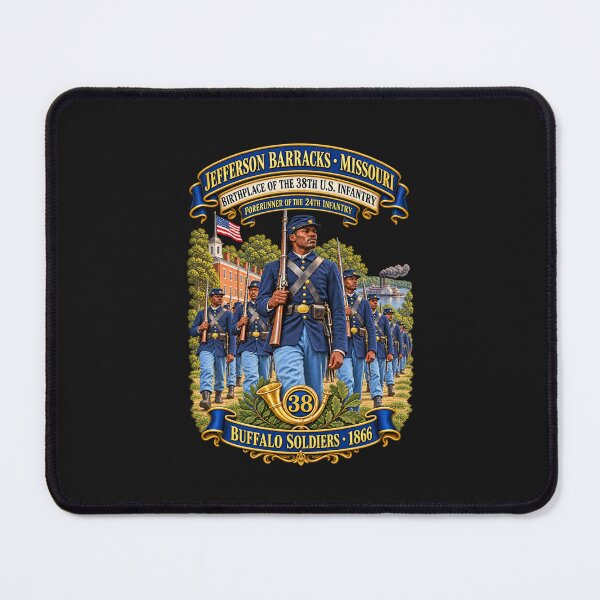 Item preview, Army - Jefferson Barracks, MO, Birthplace 38th US Infantry - Forerunner 24 IN - Buffalo Soldiers 1866 - 3D - Enhanced designed and sold by Military Insignia Products.