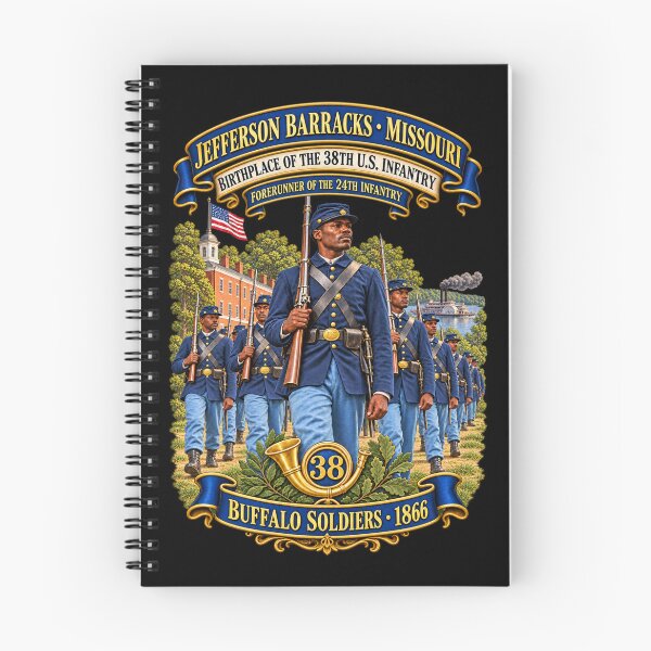 Item preview, Army - Jefferson Barracks, MO, Birthplace 38th US Infantry - Forerunner 24 IN - Buffalo Soldiers 1866 - 3D - Enhanced designed and sold by Military Insignia Products.