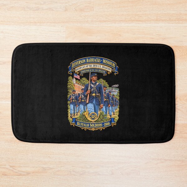 Item preview, Army - Jefferson Barracks, MO, Birthplace 38th US Infantry - Forerunner 24 IN - Buffalo Soldiers 1866 - 3D - Enhanced designed and sold by Military Insignia Products.