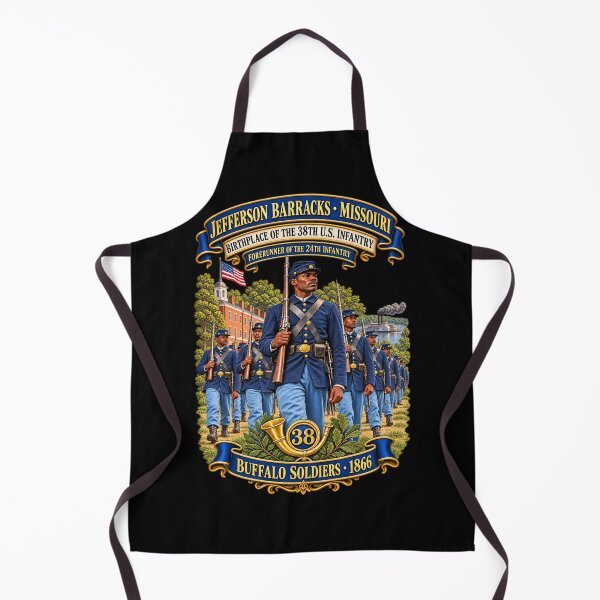 Item preview, Army - Jefferson Barracks, MO, Birthplace 38th US Infantry - Forerunner 24 IN - Buffalo Soldiers 1866 - 3D - Enhanced designed and sold by Military Insignia Products.