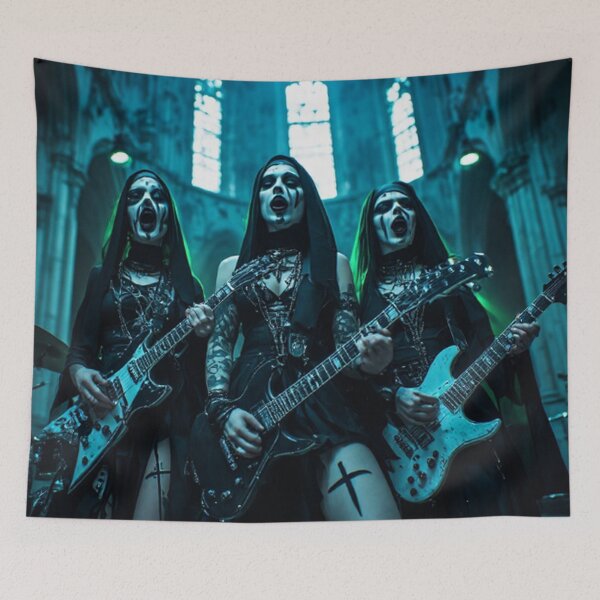 Item preview, Dark Goth Metal Rock Nuns designed and sold by TheDarkWardrobe.
