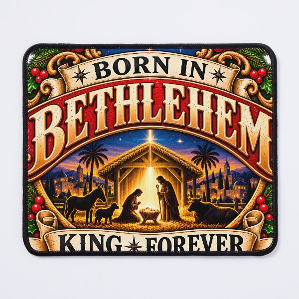 Item preview, Born In Bethlehem King Forever Nativity Christian Christmas designed and sold by 198tees.
