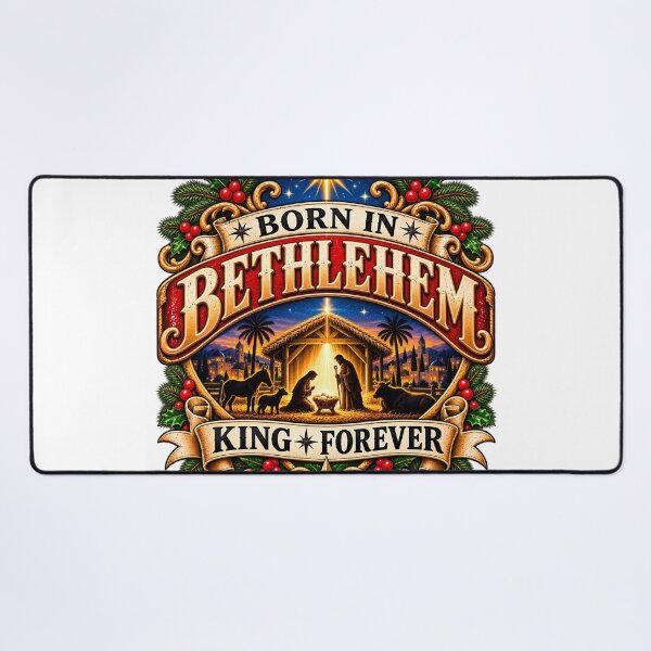 Item preview, Born In Bethlehem King Forever Nativity Christian Christmas designed and sold by 198tees.