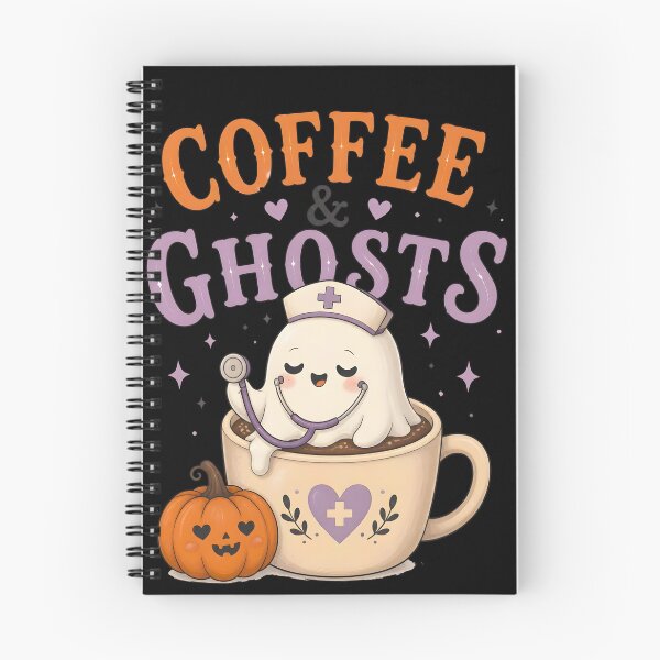 Item preview, Coffee And Ghosts Nurse Spooky Hospital designed and sold by LiviuGligoros.