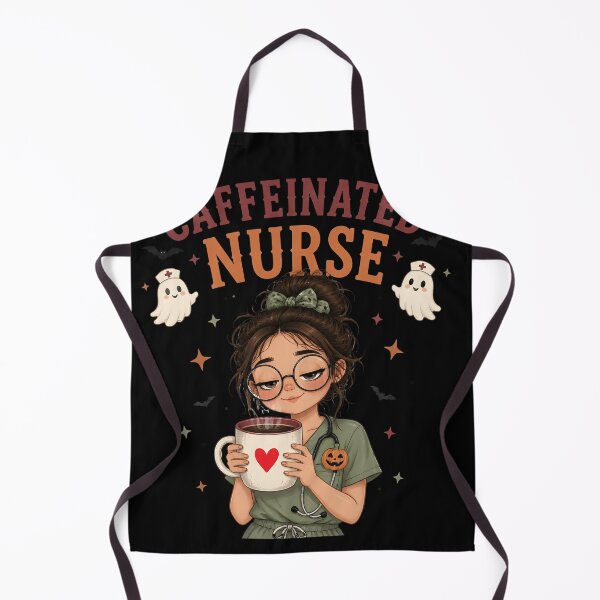 Item preview, Caffeinated Nurse Spooky Autumn Coffee Medical designed and sold by LiviuGligoros.