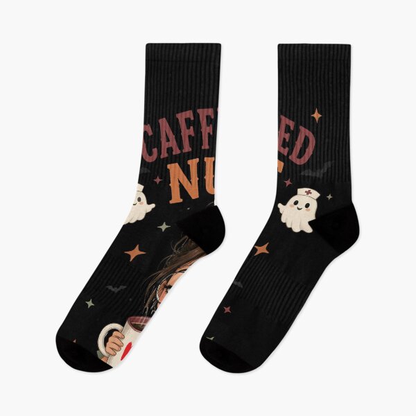 Item preview, Caffeinated Nurse Spooky Autumn Coffee Medical designed and sold by LiviuGligoros.