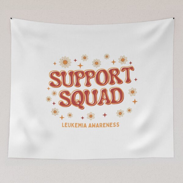 Aperçu de l'œuvre Support Squad Leukemia Awareness Orange Ribbon Blood Cancer créée et vendue par w66aboo.