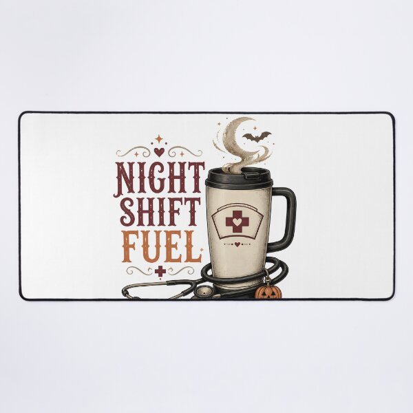Item preview, Night Shift Fuel Spooky Coffee Cup Nurse designed and sold by LiviuGligoros.