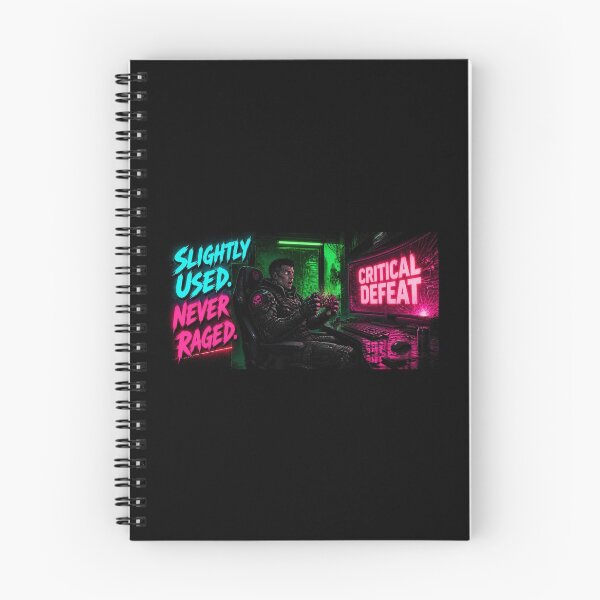 Item preview, Funny Cyberpunk Gamer Rage Quit Neon Desk Mat designed and sold by LazyDayzCo.