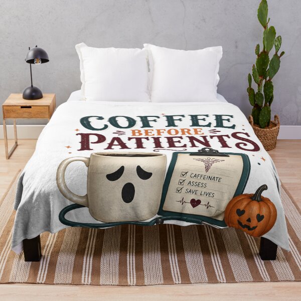 Item preview, Coffee Before Patients Funny Spooky Nurse designed and sold by LiviuGligoros.