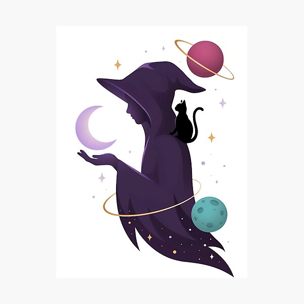 Item preview, Witching Hour Cosmic Witch T-Shirt  Halloween Space Graphic Tee v5 Classic T-Shirt designed and sold by Vinacreationsy.