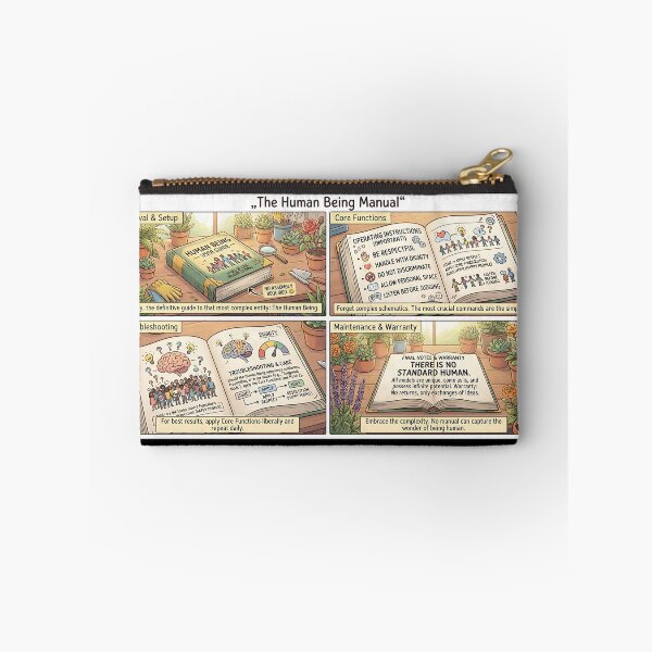 Item preview, "The Human Being Manual" – an illustrated comic guide to humanity designed and sold by Mianku | Für das Leben.