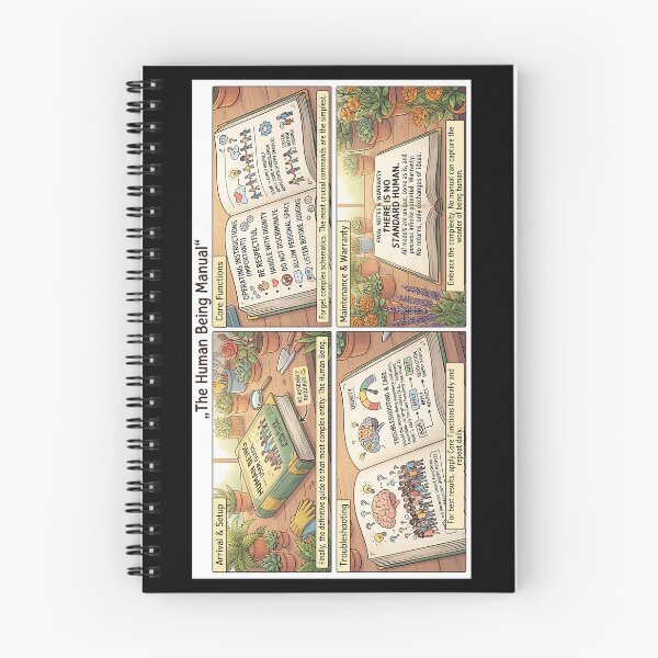 Item preview, "The Human Being Manual" – an illustrated comic guide to humanity designed and sold by Mianku | Für das Leben.