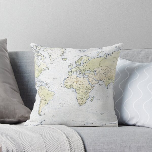 Item preview, Watercolor world map with countries designed and sold by Dan Jones Illustration.