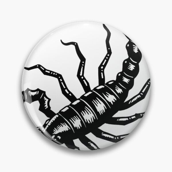 Item preview, October's Midnight Scorpion Swagger - Bold Black Ink Design designed and sold by Qubivibe.