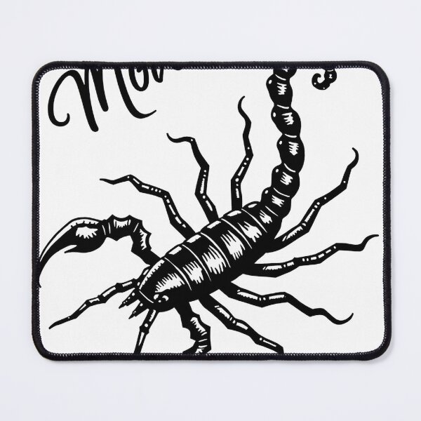 Item preview, October's Midnight Scorpion Swagger - Bold Black Ink Design designed and sold by Qubivibe.