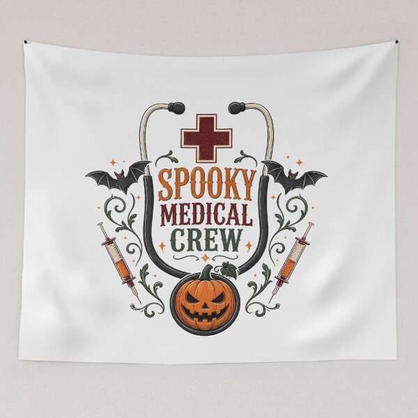 Item preview, Spooky Medical Crew Halloween Hospital Nurse Team designed and sold by BernoNickel.