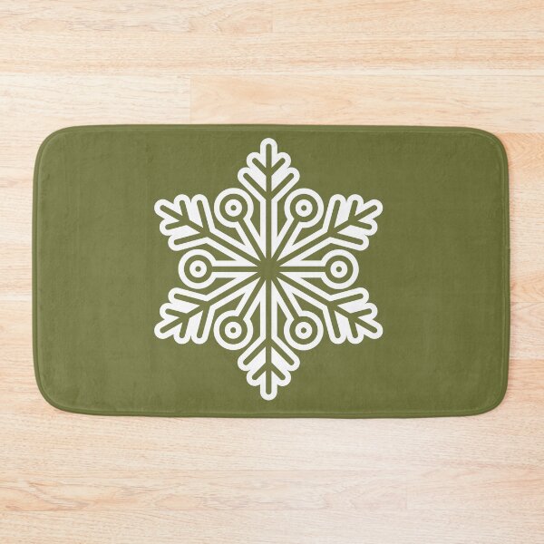 Item preview, Winter Snowflake Deep Army Green Seamless Pattern Art designed and sold by ​Jyoti Digital Artist.