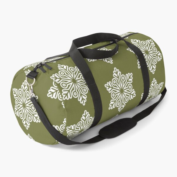 Item preview, Winter Snowflake Deep Army Green Seamless Pattern Art designed and sold by ​Jyoti Digital Artist.