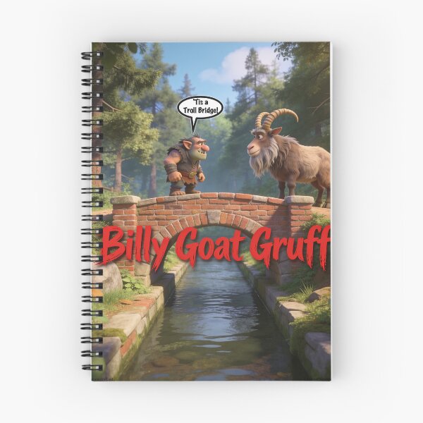 Item preview, Troll Bridge Goat Print designed and sold by Lichentroupe63.