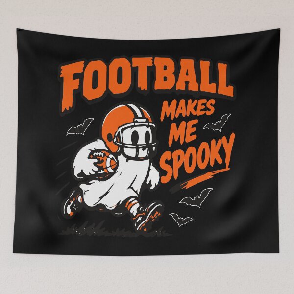 Item preview, Football Makes Me Spooky | Cute Ghost Football Halloween Design designed and sold by Brexmore3.
