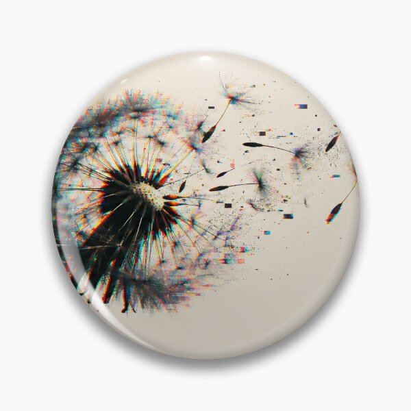 Item preview, Glitchcore Minimalist Dandelion Art designed and sold by Elżbieta  Kaps.