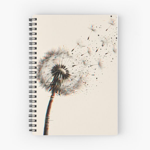 Item preview, Glitchcore Minimalist Dandelion Art designed and sold by Elżbieta  Kaps.