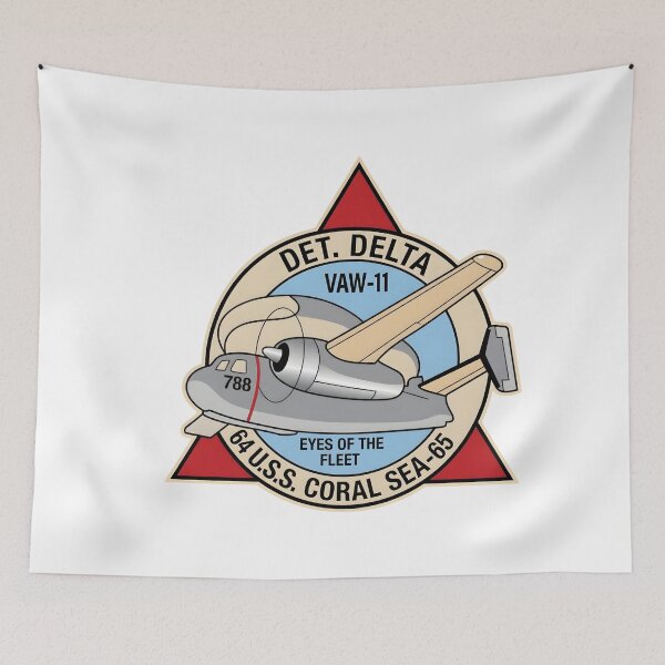 Item preview, US Navy VAW-11 Detachment Delta USS Coral Sea E-1 Tracer Patch Emblem    designed and sold by CharlieDesings.