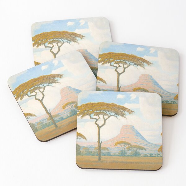 Item preview, African Acacias with Kranskop Beyond, Limpopo Province, African Serengeti landscape painting by Jacob Pierneef designed and sold by Jéanpaul  Ferro.