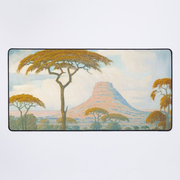 Item preview, African Acacias with Kranskop Beyond, Limpopo Province, African Serengeti landscape painting by Jacob Pierneef designed and sold by Jéanpaul Ferro.