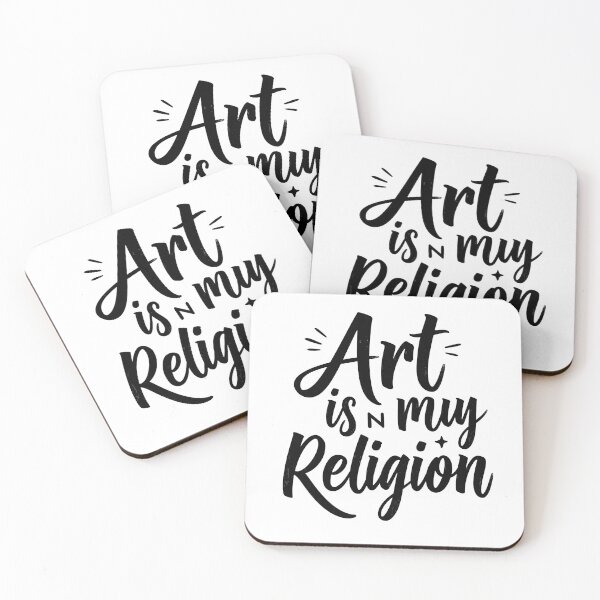 Item preview, Art Is My Religion - Minimalist Tattoo Flash Typography designed and sold by Qubivibe.