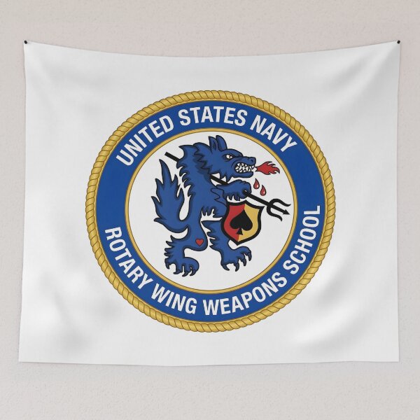 Item preview, US Navy Rotary Wing Weapons School SEAWOLVES Emblem    designed and sold by CharlieDesings.