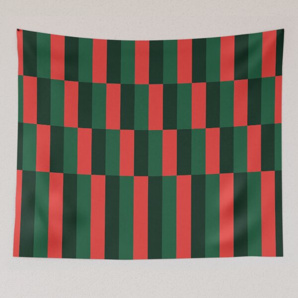 Item preview, Minimal Geometric Rectangles Lines 17 |Christmas Stripe Grid Coral Green designed and sold by MarleneCanto.