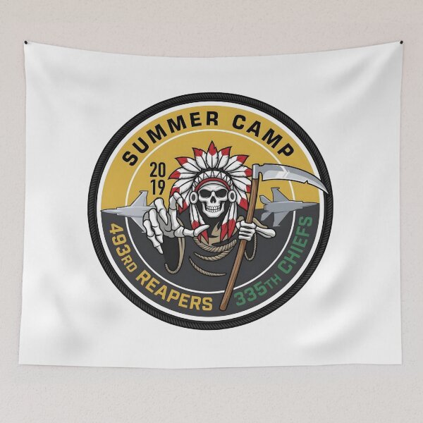 Item preview, USAF Summer Camp 2019 493rd Reapers and 335th Chiefs Deployment Patch Emblem    designed and sold by CharlieDesings.