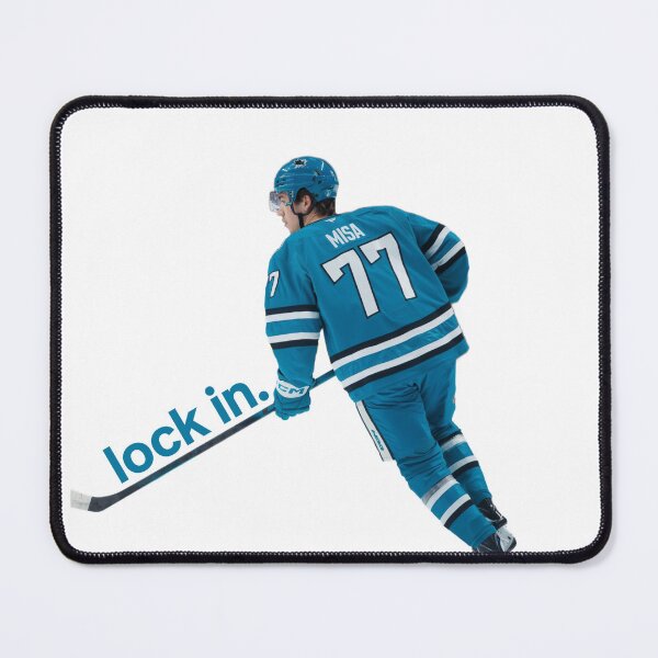 Item preview, Michael Misa 'lock in.' Motivational Cutout | San Jose Sharks designed and sold by Ferne Reacts.