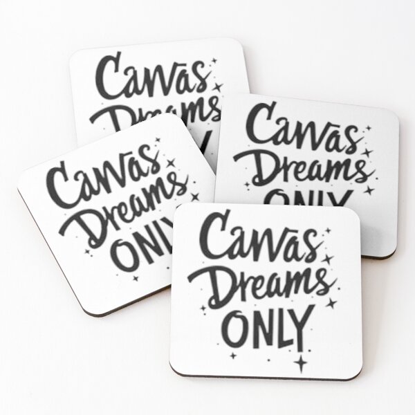 Item preview, Canvas Dreams Only | Minimalist Hand Lettering Art designed and sold by Qubivibe.