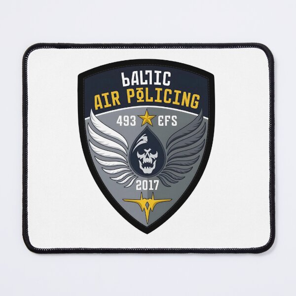 Item preview, USAF 493rd EFS Baltic Air Policing 2017 Patch Emblem designed and sold by CharlieDesings.
