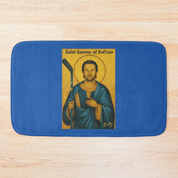 Aperçu de l'œuvre Saint Sammy de Buffalo, icône du hockey, bâton Halo, dessin animé, vêtement cadeau pour les fans de la LNH créée et vendue par DelWong.