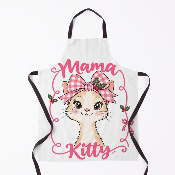 Item preview, Mama Kitty Christmas Shirt, Christmas Cat Mom Tee, Cute Holiday Kitten Shirt, Pink Bow Cat Lover Gift, Festive Cat T-Shirt designed and sold by DesignArtist.ia.