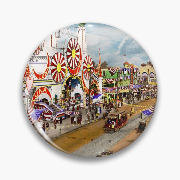 Item preview, City - Coney Island - Luna Park and Surf Ave 1912 designed and sold by Mike Savad Photography.