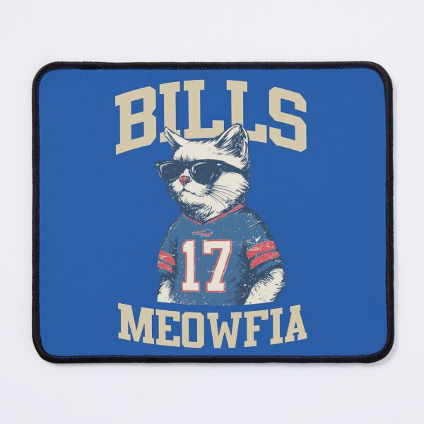 Item preview, Buffalo Bills Meowfia Cool Cat Sunglasses Jersey 17 Cartoon Fan Art Apparel Gift designed and sold by DelWong.