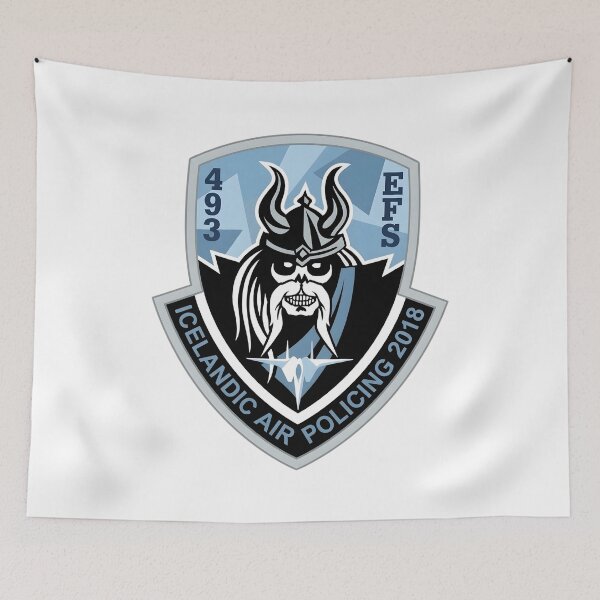 Item preview, USAF 493rd EFS Icelandic Air Policing 2018 Patch Emblem    designed and sold by CharlieDesings.