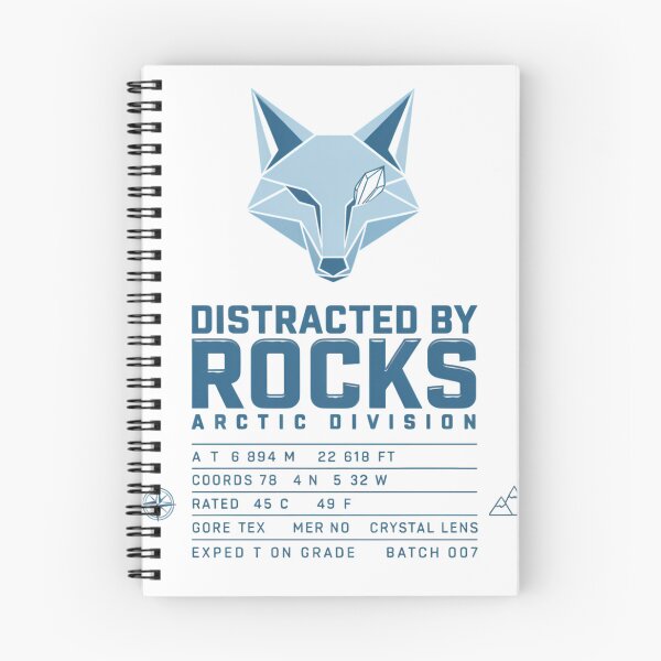 Item preview, Distracted By Rocks Arctic Division Geometric Fox Head Minimalist Blue Crystal Expedition Outdoor Explorer Design designed and sold by DarylWelsh2024.