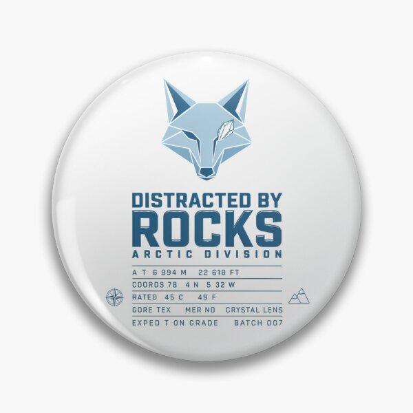 Item preview, Distracted By Rocks Arctic Division Geometric Fox Head Minimalist Blue Crystal Expedition Outdoor Explorer Design designed and sold by DarylWelsh2024.