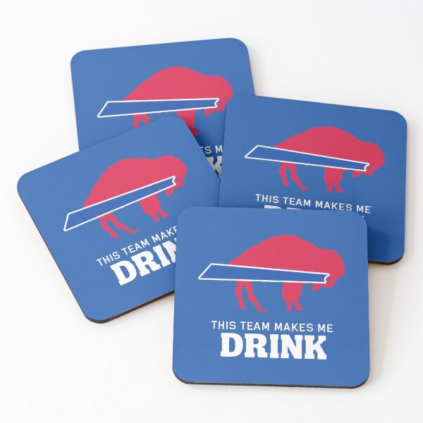 Item preview, Buffalo Bills This Team Makes Me Drink Bison Logo Funny NFL Fan Art Apparel Gift designed and sold by DelWong.