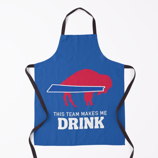 Item preview, Buffalo Bills This Team Makes Me Drink Bison Logo Funny NFL Fan Art Apparel Gift designed and sold by DelWong.