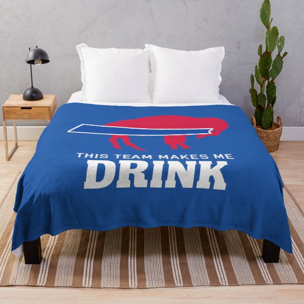 Item preview, Buffalo Bills This Team Makes Me Drink Bison Logo Funny NFL Fan Art Apparel Gift designed and sold by DelWong.