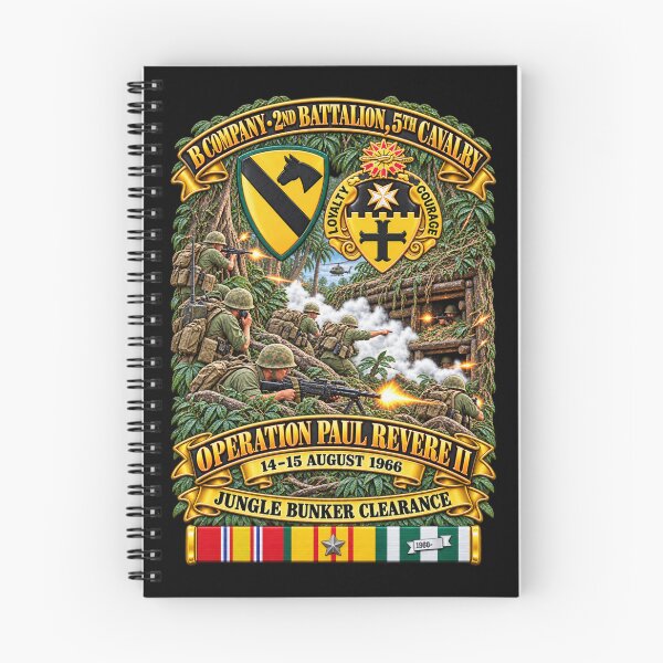 Item preview, Army - B Co, 2nd Bn, 5th Cavalry -1st Cav Div - Operation Paul Revere II -14-15 Aug 1966 - Vietnam - Bunker Clearance w VN SVC - 3D - Enhanced designed and sold by Military Insignia Products.