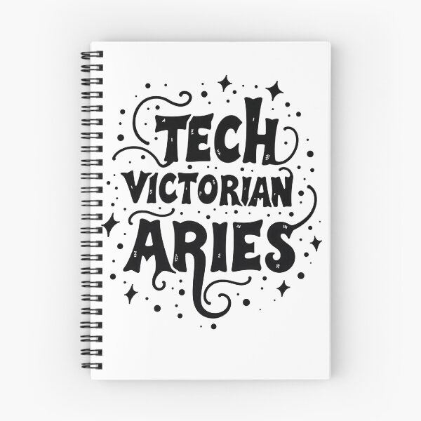 Item preview, TECH VICTORIAN ARIES - Bold Black Ink Hand Lettering designed and sold by Qubivibe.